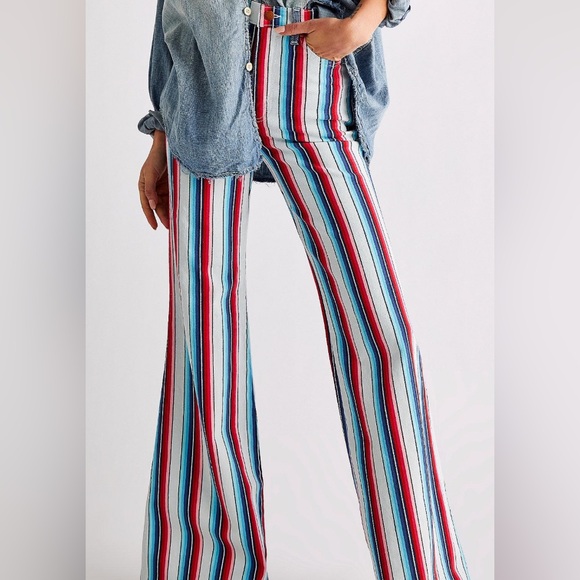 Free People Wrangler Wanderer 622 High Rise Flare Jeans nWT. - Picture 2 of 13